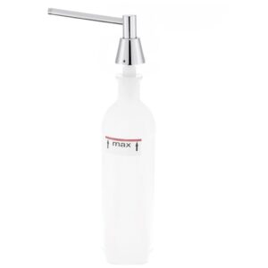 Dozownik mydła w płynie blatowy STOŻEK, pojemność zbiornika 1000 ml, polerowany