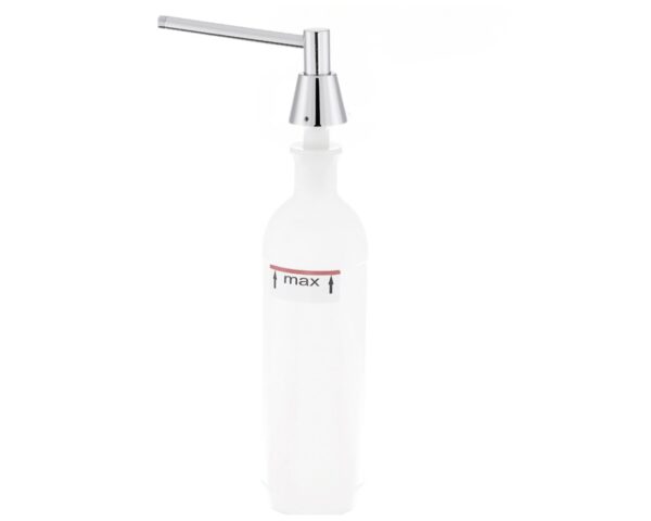 Dozownik mydła w płynie blatowy STOŻEK, pojemność zbiornika 1000 ml, polerowany