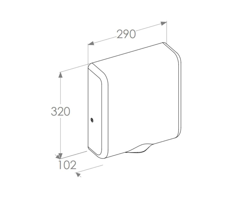 Suszarka do rąk MERIDA TURBO JET SLIM STONE GREY LINE, szara kamienna