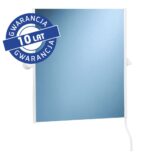 Lustro uchylne w oprawie białej matowej z uchwytem ułatwiającym regulację kąta nachylenia MERIDA STELLA WHITE LINE, 50 x 60 cm