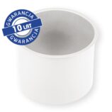 Kołnierz kosza nablatowy okrągły MERIDA STELLA WHITE LINE, biały