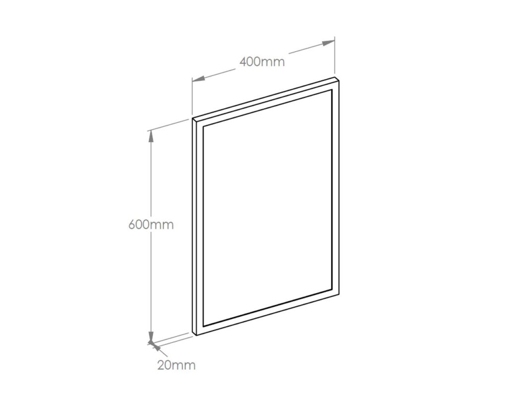 Lustro w ramie metalowej - szarej jedwabistej MERIDA STELLA SILK GREY LINE, 40 x 60 cm