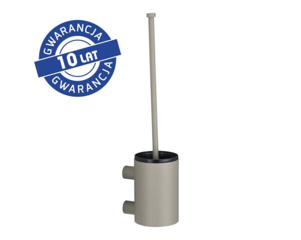 Szczotka do WC z uchwytem mocowanym do ściany, tuba krótka, MERIDA STELLA STONE GREY LINE, szara kamienna