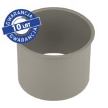 Kołnierz kosza nablatowy okrągły MERIDA STELLA STONE GREY LINE, szary kamienny