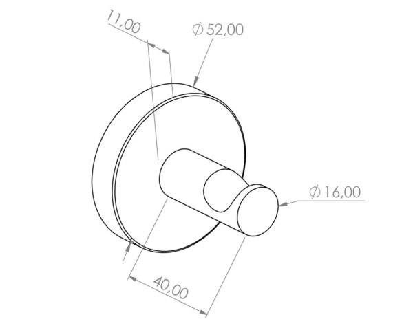 Wieszak kołkowy MERIDA STELLA RED LINE, czerwony