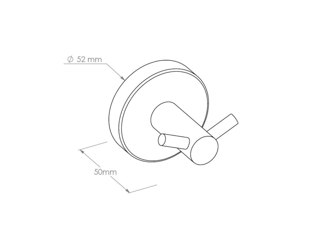 Wieszak podwójny MERIDA STELLA STONE GREY LINE, szary kamienny