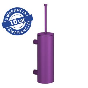 Szczotka do WC z uchwytem mocowanym do ściany, tuba z przykrywką, MERIDA STELLA VIOLET LINE, fioletowa