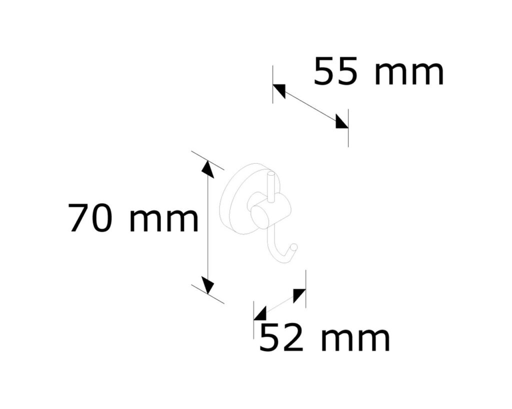 Wieszak pojedynczy "hak"
