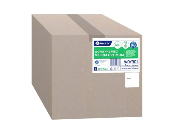 Worki na śmieci MERIDA OPTIMUM, 70 x 110 cm, pojemność 120 l, rolka 50 szt., ŻÓŁTE, LDPE Worki na śmieci MERIDA OPTIMUM, 70 x 110 cm, pojemność 120 l, rolka 50 szt., ŻÓŁTE, LDPE