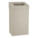 Kosz na odpady otwarty MERIDA STELLA SILK GREY LINE, pojemność 45 l, szary jedwabisty