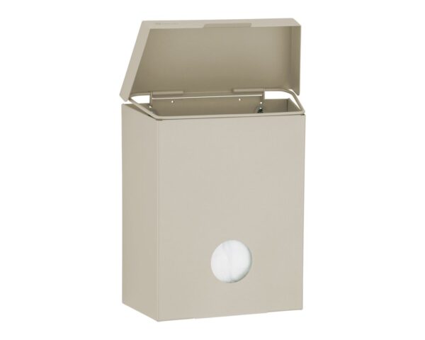 Kosz do damskich toalet MERIDA STELLA SILK GREY LINE z pojemnikiem na torebki higieniczne, pojemność 4,4 l, szary jedwabisty Kosz do damskich toalet MERIDA STELLA SILK GREY LINE z pojemnikiem na torebki higieniczne, pojemność 4,4 l, szary jedwabisty