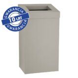 Kosz na odpady otwarty MERIDA STELLA STONE GREY LINE, pojemność 45 l, szary kamienny