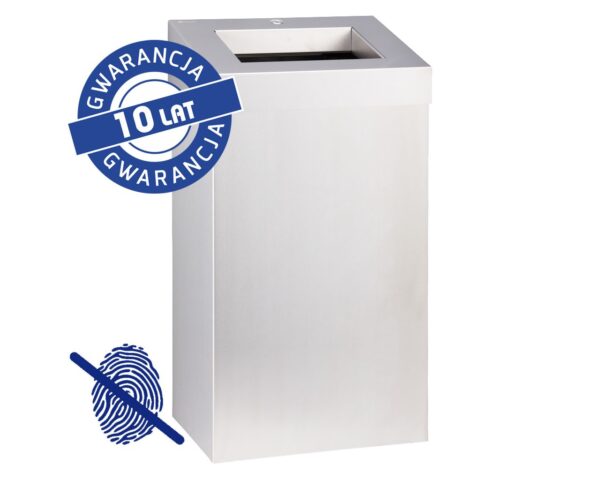 Kosz otwarty MERIDA STELLA - 45 l, stal matowa z powłoką AFP