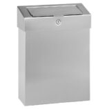 Kosz do damskich toalet MERIDA STELLA, pojemność 10 l, stal matowa