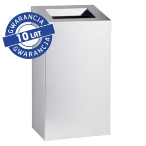 Kosz na odpady otwarty MERIDA STELLA pojemność 45 l, stal polerowana
