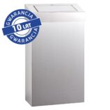 Kosz z uchylną pokrywą MERIDA STELLA SLIM, pojemność 27 l, stal polerowana