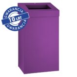 Kosz na odpady otwarty MERIDA STELLA VIOLET LINE, pojemność 45 l, filoetowy