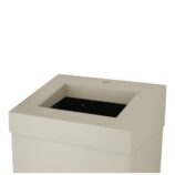 Kosz na odpady otwarty MERIDA STELLA SILK GREY LINE, pojemność 45 l, szary jedwabisty