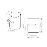 Kosz podblatowy regulowany MERIDA STELLA WHITE LINE, pojemność 30 l, biały
