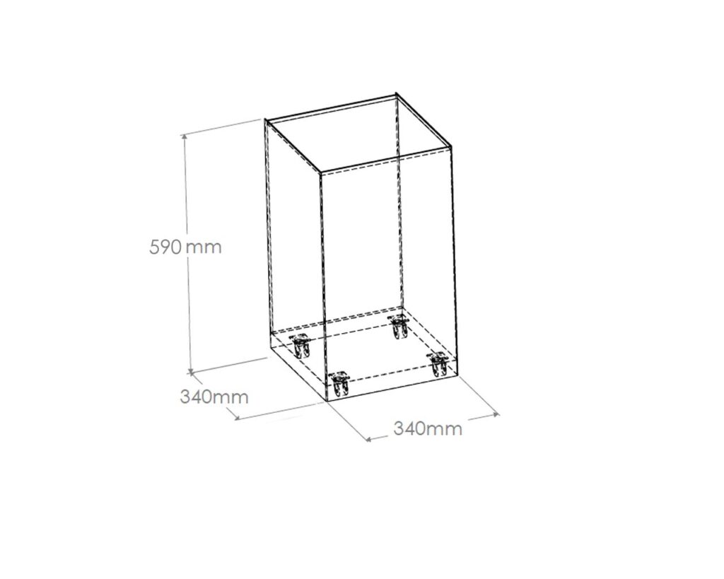 Kosz podblatowy na kółkach MERIDA STELLA SILK GREY LINE, pojemność 60 l, szary jedwabisty