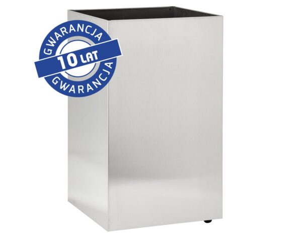 Kosz podblatowy na kółkach MERIDA STELLA, pojemność 60 l, stal matowa