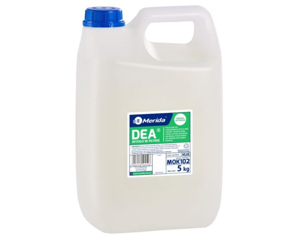 Mydło w płynie MERIDA DEA białe, kanister 5 kg, zapach różany