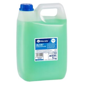 Mydło w płynie MERIDA ALVA zielone, kanister 5 kg, zapach cytrusowy