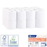 Papier toaletowy MERIDA PREMIUM, biały, średnica 12,5 cm, długość 50 m, trzywarstwowy, worek 24 szt., ECOLABEL