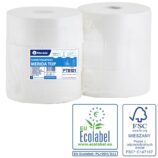 Papier toaletowy MERIDA TOP, biały, średnica 23 cm, długość 245 m, dwuwarstwowy, zgrzewka 6 szt., ECOLABEL