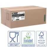 Ręczniki papierowe MERIDA ECONOMY, białe, jednowarstwowe, 4000 szt., ECOLABEL