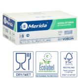 Ręczniki papierowe MERIDA OPTIMUM, białe, dwuwarstwowe, 3200 szt., ECOLABEL