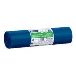Worki na śmieci MERIDA OPTIMUM, 70 x 110 cm, pojemność 120 l, rolka 50 szt., NIEBIESKIE, LDPE