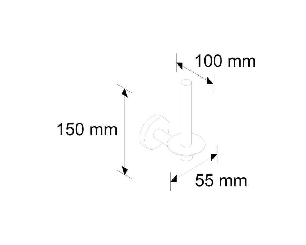 Uchwyt na zapasową rolkę papieru toaletowego MERIDA STELLA BLACK LINE, czarny