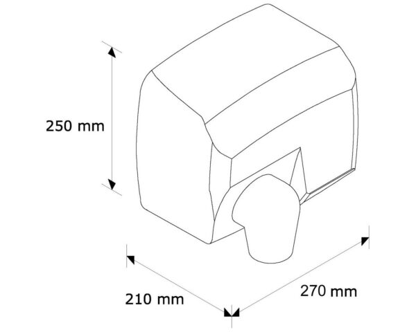 Suszarka do rąk MERIDA SANIFLOW PLUS, stal polerowana Suszarka do rąk MERIDA SANIFLOW PLUS, stal polerowana