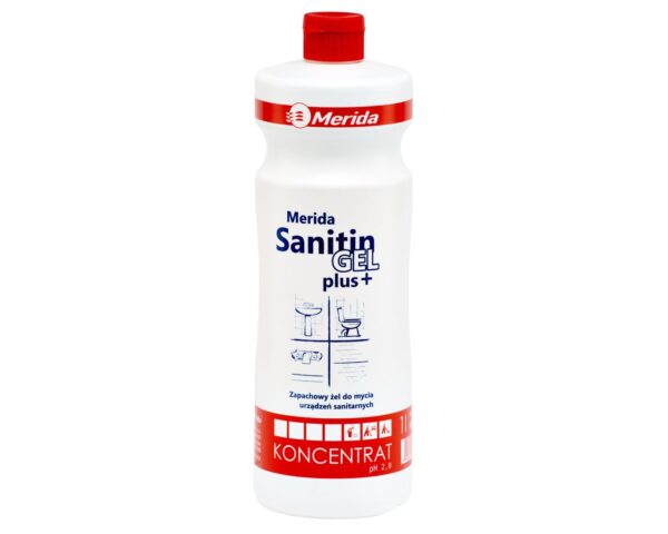 MERIDA SANITIN GEL PLUS, żel do mycia sanitariatów, butelka 1 l