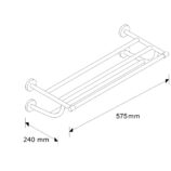 Półka na ręczniki z drążkiem