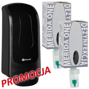 Dozownik mydła w pianie MERIDA ONE i 2 wkłady z mydłem MERIDA ONE SANITINAS DEZYNFEKCYJNYM
