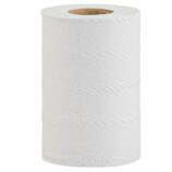 Ręczniki papierowe w roli MERIDA OPTIMUM MINI, białe, średnica 13,5 cm, długość 60 m, dwuwarstwowe, zgrzewka 12 szt., ECOLABEL