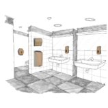 Mechaniczny podajnik ręczników w rolach MERIDA UNIQUE SOLID CUT SCANDINAVIAN LINE