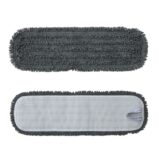 Mop z rzepem STANDARD, mikrowłókno, 47 X 13 cm, szary