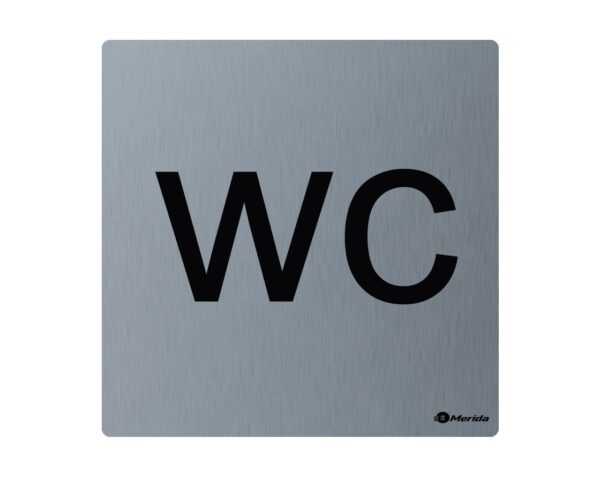 Piktogram - WC, wym. 95 x 95 x 2 mm, stal matowa Piktogram - WC, wym. 95 x 95 x 2 mm, stal matowa