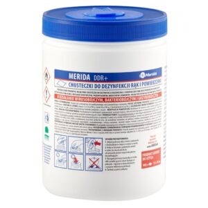 Chusteczki nasączone do chirurgicznej i higienicznej dezynfekcji rąk i powierzchni MERIDA POLANA DDR+, tuba, rolka 15 m, 100 listków