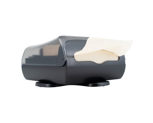 Pojemnik na serwetki gastronomiczne, czarny, tworzywo sztuczne, nablatowy, obrotowy Pojemnik na serwetki gastronomiczne, czarny, tworzywo sztuczne, nablatowy, obrotowy