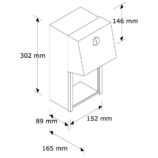 NATYNKOWY POJEMNIK TRADITIONAL NA 2 ROLKI ZWYKŁEGO PAP. TOALETOWEGO MATOWY